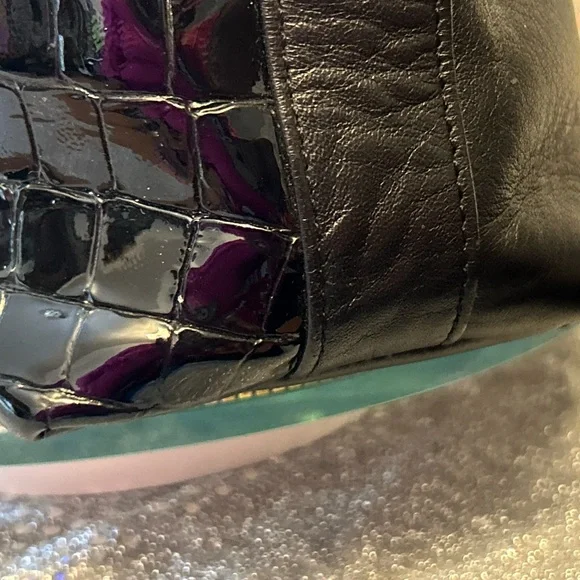 Brighton Black Croc-Embossed Tote Bag Approx. 13 x 9 x 4 - Picture 11 of 15